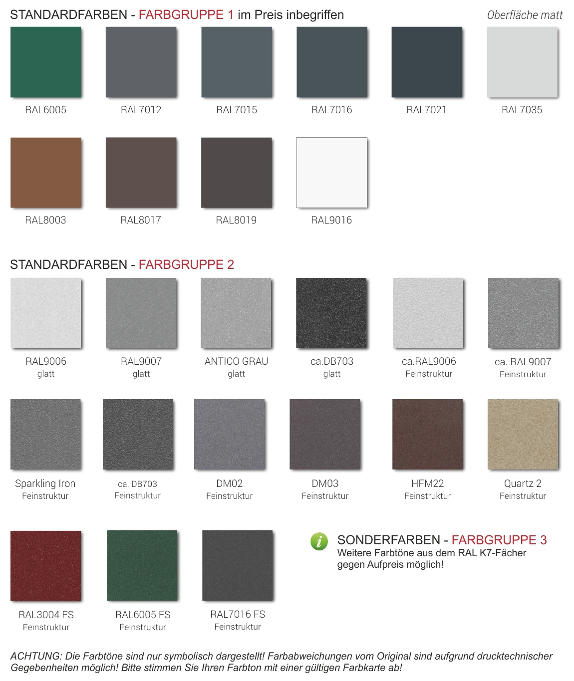 Farbe ALU